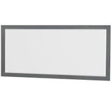 Wyndham WCS141480DKGWCUNSM70 Sheffield 80 Inch Double Bathroom Vanity in Dark Gray, White Cultured Marble Countertop, Undermount Square Sinks, 70 Inch Mirror