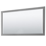 Wyndham WCV252572DKGCMUNSM70 Daria 72 Inch Double Bathroom Vanity in Dark Gray, White Carrara Marble Countertop, Undermount Square Sinks, and 70 Inch Mirror