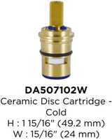 Gerber DA507102W Brass Ceramic Disc Cartridge Cold Side For Melrose And Sheridan