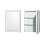 Wyndham WCS141480DWHWCUNSMED Sheffield 80 Inch Double Bathroom Vanity in White, White Cultured Marble Countertop, Undermount Square Sinks, Medicine Cabinets
