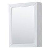 Wyndham WCV252580DWHWCUNSMED Daria 80 Inch Double Bathroom Vanity in White, White Cultured Marble Countertop, Undermount Square Sinks, Medicine Cabinets