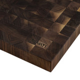 Ruvati 17 x 16 x 2 inch thick End-Grain Solid American Walnut Butcher Block Wood Large Cutting Board - RVA2445WAL