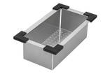Ruvati Workstation Sink Replacement Colander 17 inch Stainless Steel with Plastic Corners - RVA1327