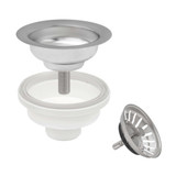 Ruvati Basket Strainer for Thick Fireclay Kitchen Sink Drain Assembly - Stainless Steel - RVA1039ST