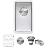 Ruvati 10 inch Undermount Bar Prep 16 Gauge Kitchen Sink Round Corners Stainless Steel Single Bowl - RVH7010