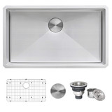 Ruvati 33-inch Undermount 16 Gauge Rounded Corners Large Kitchen Sink Stainless Steel Single Bowl - RVH7433