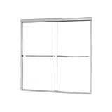 Craft + Main CVST5855-CL-SV Cove Frameless Sliding Tub Door 58" W x 55" H with Clear Glass - Silver Trim