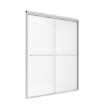 Craft + Main CVSS4872-RN-BN Cove Frameless Sliding Shower Door 48" W x 72" H with Rain Glass - Brushed Nickel
