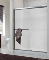 Foremost CVSS5870-RN-BN Cove 6MM Sliding Shower Door 58" W x 70" H with Rain Glass - Brushed Nickel