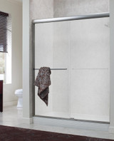 Foremost CVSS6072-RN-BN Cove Frameless Sliding Shower Door 60" W x 72" H with Rain Glass - Brushed Nickel