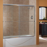 Foremost CVST6060-CL-SV 6MM Frameless Sliding Shower Door 60" W x 60" H with Clear Glass - Silver