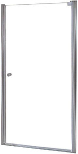 Craft + Main Cove Frameless Pivot Swing Shower Door 24.5" W x 72" H with Clear Glass - Silver Trim - CVSW2572-CL-SV