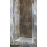 Foremost CVSW3372-CL-SV Cove Frameless Pivot Swing Shower Door 32.5" W x 72" H with Clear Glass - Silver