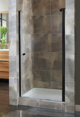 Foremost CVSW9999-GC-SV Custom Cove Swing Shower Door 34.50" x 78" H with Glue Chip Glass - Silver