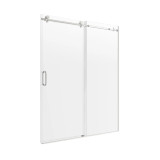 Craft + Main MRRL6076-CL-BN Marina Frameless Sliding Roller Tub and Shower Door 60" W x 76" H with Clear Glass - Brushed Nickel Trim