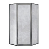 Craft + Main TDNA0470-OB-BN Tides Framed Neo Angle Shower Door with 24" W x 70" H with Obscure Glass - Brushed Nickel