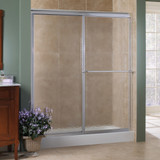 Craft + Main Tides Framed Sliding Shower Door 44" W x 66" H with Obscure Glass - Silver - TDSS4466-OB-SV