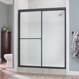 Foremost TDSS4870-RN-OR Tides Framed Sliding Shower Door 48" W x 70" H with Rain Glass - Oil Rubbed Bronze