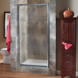 Foremost TDSW2965-OB-SV Tides Framed Pivot Swing Shower Door 29" W x 65" H with Obscure Glass - Silver