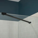 Craft + Main MRHG6074-CL-MB Marina Hinge Shower Door & Inline Panel 60" W x 74" H with Clear Glass - Matte Black Trim