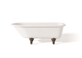 Cheviot 2105-WW-7-AB TRADITIONAL Cast Iron Bathtub with Faucet Holes - 61" x 30" x 24" w/ Antique Bronze Feet