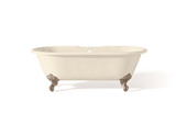 Cheviot REGAL Cast Iron Bathtub with Faucet Holes - 68" x 31" x 24" w/ Brushed Nickel Feet - 2110-BB-6-BN