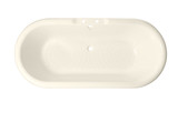 Cheviot 2110-BB-7-AB REGAL Cast Iron Bathtub with Faucet Holes - 68" x 31" x 24" w/ Antique Bronze Feet