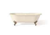 Cheviot 2110-BB-7-BN REGAL Cast Iron Bathtub with Faucet Holes - 68" x 31" x 24" w/ Brushed Nickel Feet