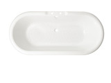 Cheviot 2110-WW-7-PB REGAL Cast Iron Bathtub with Faucet Holes - 68" x 31" x 24" w/ Polished Brass Feet