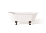 Cheviot WINCHESTER Cast Iron Bathtub - 68" x 28" x 27" w/ Antique Bronze Feet - 2122-WW-AB