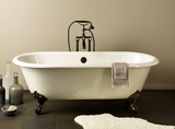 Cheviot 2126-BC-6-AB REGAL Cast Iron Bathtub with 6"Faucet Holes - 61" x 31" x 24" w/ Antique Bronze Feet