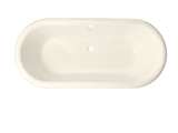 Cheviot 2127-BB-BN REGAL Cast Iron Bathtub with Continuous Rolled Rim - 61" x 31" x 24" w/ Brushed Nickel Feet