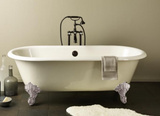Cheviot 2127-WC-PN REGAL Cast Iron Bathtub with Continuous Rolled Rim - 61" x 31" x 24" w/ Polished Nickel Feet