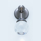 JVJ Satin Nickel 31% Leaded Crystal Old European Cut Pendant Door Pull - 51846