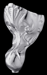 Cheviot 2146-WW-6-CH SLIPPER Cast Iron Bathtub with Faucet Holes - 54" x 30" x 30" w/ Chrome Feet