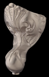 Cheviot 2159-WW-6-BN SLIPPER Cast Iron Bathtub with Faucet Holes - 61" x 30" x 30" w/ Brushed Nickel Feet