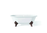 Cheviot CARLTON Cast Iron Bathtub with Faucet Holes - 70" x 32" x 26" w/ Antique Bronze Feet - Custom Color of Choice - 2160-WC-7-AB