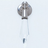 JVJ Polished Nickel 31% Leaded Crystal Tapered Baguette Pendant Door Pull - 51714