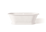 Cheviot 2163-WW SANDRINGHAM Cast Iron Free-Standing Bathtub with Continuous Rolled Rim - 70.125" x 31.5" x 23"