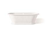 Cheviot SANDRINGHAM Cast Iron Free-Standing Bathtub with Continuous Rolled Rim - 70.125" x 31.5" x 23" - 2163-WW