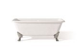 Cheviot SPENCER Cast Iron Bathtub - 66.875x31.875x27 w/ Chrome Feet - 2173-WW-CH