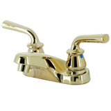 Kingston Brass KB252RXLLP Restoration 4-Inch Centerset Bathroom Faucet, Polished Brass