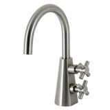 Kingston Brass KS2298DX Constantine Two-Handle Single-Hole Bathroom Faucet with Push Pop-Up, Brushed Nickel