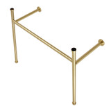 Kingston Brass Fauceture VPB39177 Hartford Stainless Steel Console Sink Legs, Brushed Brass - 36 15/16 x 16 5/16 inches