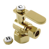 Kingston Brass CA4310PB Whitaker 1/2" FIP x 3/8" O.D. Comp Angle Stop Valve, Polished Brass