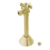 Kingston Brass CC83202ZX 1/2" Sweat X 3/8" OD Comp Angle Shut-Off Valve with 5" Extension, Polished Brass