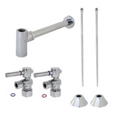 Kingston Brass CC53301DLLKB30 Modern Plumbing Sink Trim Kit with Bottle Trap, Polished Chrome