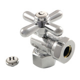 Kingston Brass CC44101X 1/2" FIP X 1/2" or 7/16" Slip Joint Angle Stop Valve, Polished Chrome