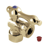 Kingston Brass CC54302 5/8" OD Comp X 1/2" or 7/16" Slip Joint Angle Stop Valve, Polished Brass