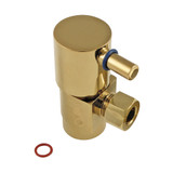 Kingston Brass CD43307DL Concord 1/2"IPS x 3/8"O.D. Anti-Seize Deluxe Quarter Turn Ceramic Hardisc Cartridge Angle Stop, Brushed Brass